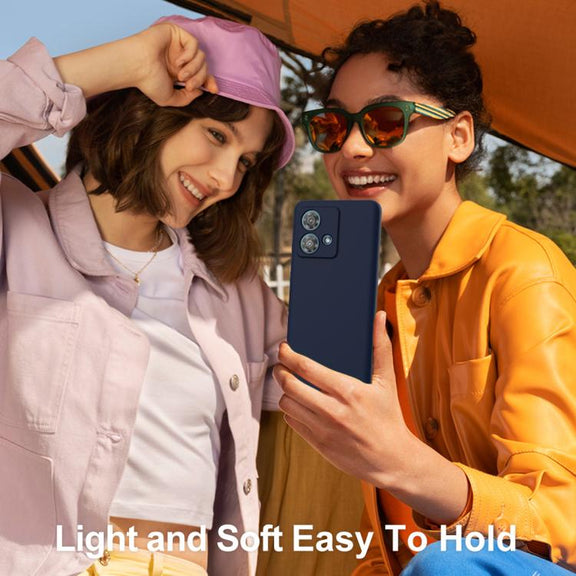 For Motorola Moto G84 Shockproof Silicone Magsafe Phone Case(Navy Blue)
