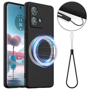For Motorola Moto G84 Shockproof Silicone Magsafe Phone Case(Black)