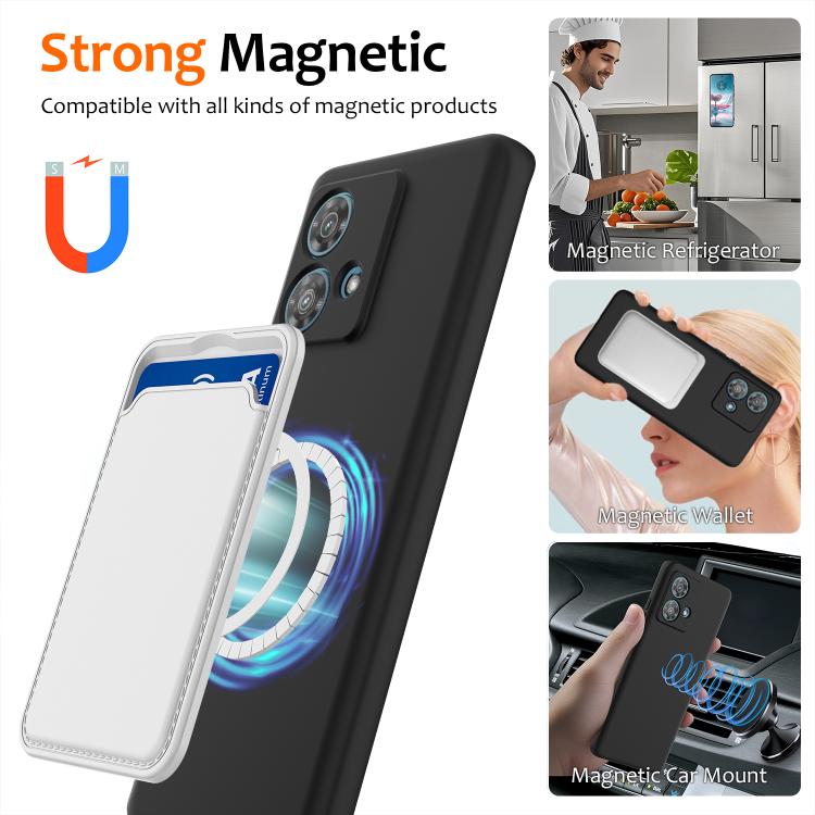 For Motorola Moto G84 Shockproof Silicone Magsafe Phone Case(Black)