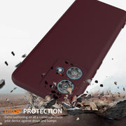 For Motorola Moto G84 Shockproof Silicone Magsafe Phone Case(Plum Color)