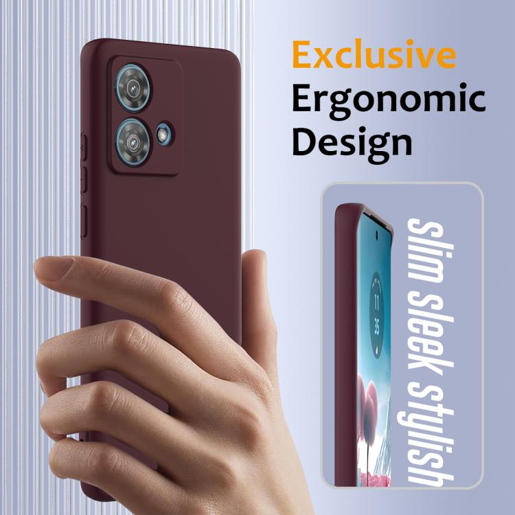 For Motorola Moto G84 Shockproof Silicone Magsafe Phone Case(Plum Color)
