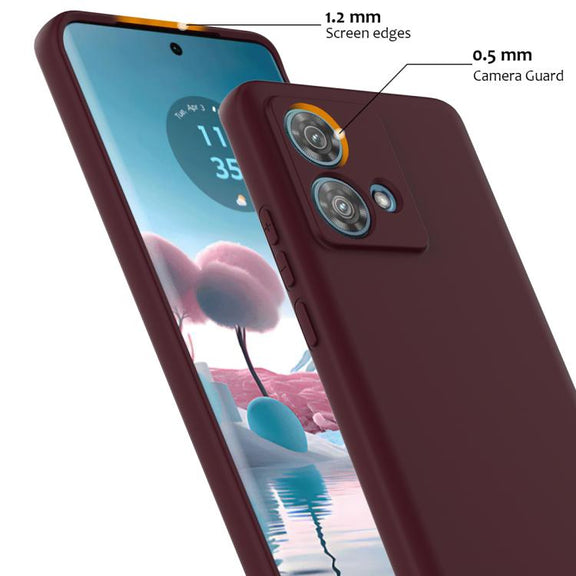 For Motorola Moto G84 Shockproof Silicone Magsafe Phone Case(Plum Color)
