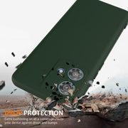 For Motorola Moto G84 Shockproof Silicone Magsafe Phone Case(Dark Green)