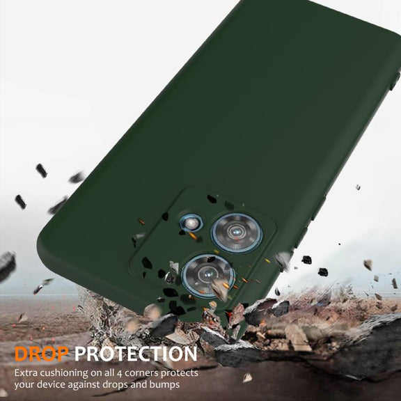 For Motorola Moto G84 Shockproof Silicone Magsafe Phone Case(Dark Green)