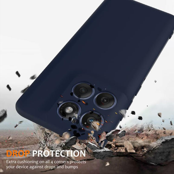 For Motorola Edge 60 Pro Shockproof Silicone Magsafe Phone Case(Navy Blue)