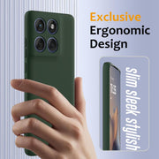 For Motorola Edge 60 Pro Shockproof Silicone Magsafe Phone Case(Dark Green)