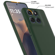 For Motorola Edge 60 Pro Shockproof Silicone Magsafe Phone Case(Dark Green)