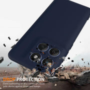 For Motorola Edge 2025 5G Shockproof Silicone Magsafe Phone Case(Navy Blue)