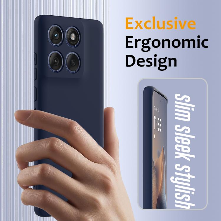 For Motorola Edge 2025 5G Shockproof Silicone Magsafe Phone Case(Navy Blue)