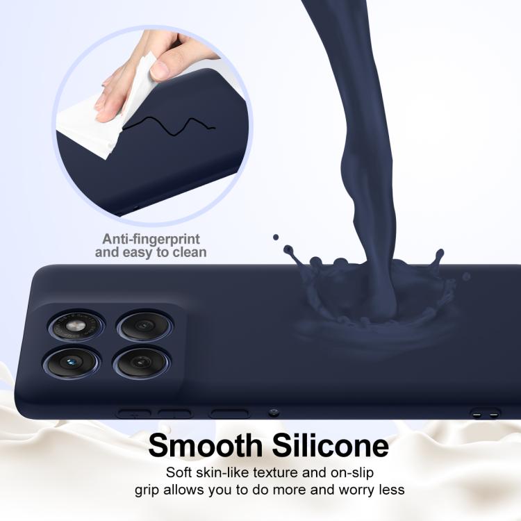For Motorola Edge 2025 5G Shockproof Silicone Magsafe Phone Case(Navy Blue)