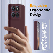 For Motorola Edge 2025 5G Shockproof Silicone Magsafe Phone Case(Plum Color)