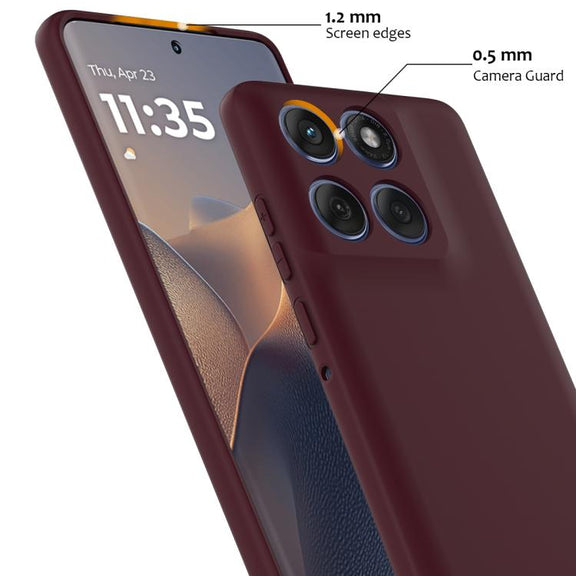 For Motorola Edge 2025 5G Shockproof Silicone Magsafe Phone Case(Plum Color)