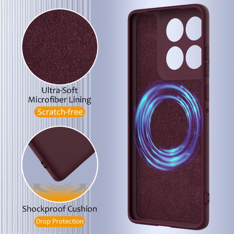 For Motorola Edge 2025 5G Shockproof Silicone Magsafe Phone Case(Plum Color)
