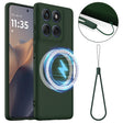 For Motorola Edge 2025 5G Shockproof Silicone Magsafe Phone Case(Dark Green) - free shipping - PMC TechLife - Order now!