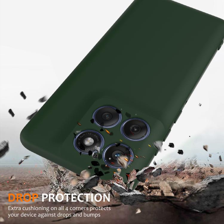 For Motorola Edge 2025 5G Shockproof Silicone Magsafe Phone Case(Dark Green)