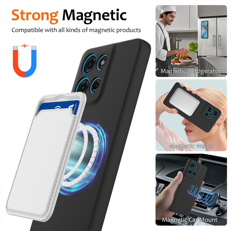 For Motorola Moto G56 5G Shockproof Silicone Magsafe Phone Case(Black)