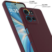 For Motorola Moto G56 5G Shockproof Silicone Magsafe Phone Case(Plum Color)
