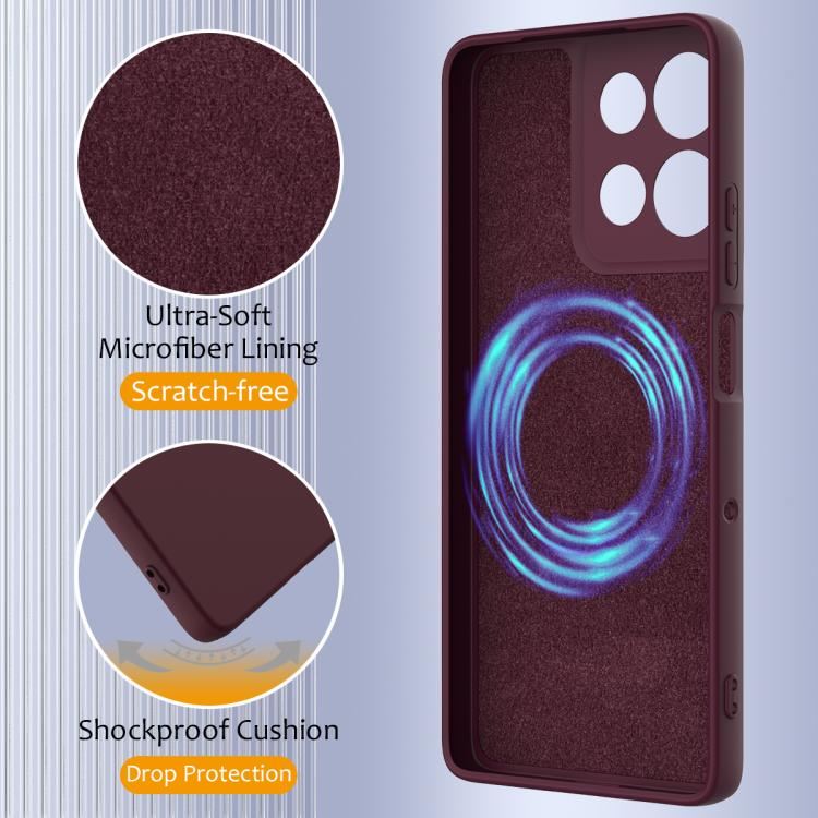 For Motorola Moto G86 5G Shockproof Silicone Magsafe Phone Case(Plum Color)