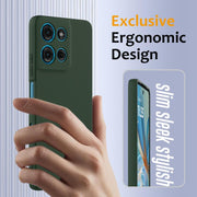 For Motorola Moto G86 5G Shockproof Silicone Magsafe Phone Case(Dark Green)