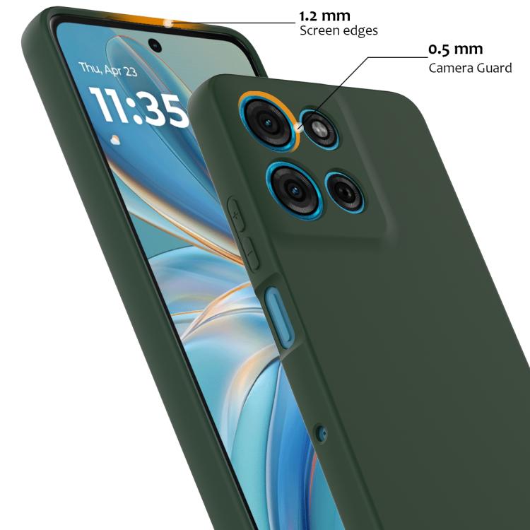 For Motorola Moto G86 5G Shockproof Silicone Magsafe Phone Case(Dark Green)