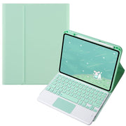 For OPPO Pad 3 / Pad 2 Candy Color Bluetooth Keyboard Leather Case,Square Keys with Touchpad(Light Green)