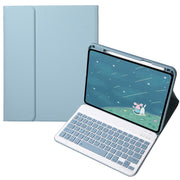 For OPPO Pad 3 / Pad 2 Candy Color Bluetooth Keyboard Leather Case, Square Keys(Misty Blue)