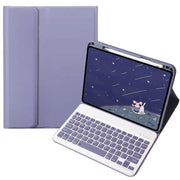 For OPPO Pad 3 / Pad 2 Candy Color Bluetooth Keyboard Leather Case, Square Keys(Lavender Grey)