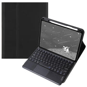 For OPPO Pad 3 / Pad 2 Candy Color Bluetooth Keyboard Leather Case, Round Key with Touchpad(Black)