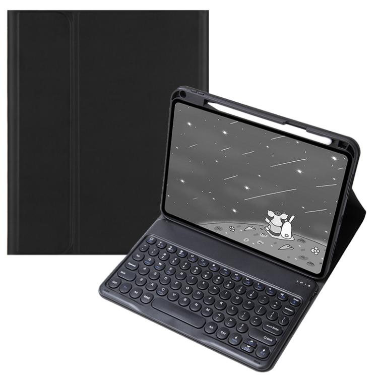 For OPPO Pad 3 / Pad 2 Candy Color Bluetooth Keyboard Leather Case, Round Key(Black)