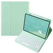 For OPPO Pad 3 / Pad 2 Candy Color Bluetooth Keyboard Leather Case, Round Key(Light Green)