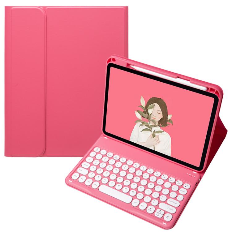 For OPPO Pad 3 / Pad 2 Candy Color Bluetooth Keyboard Leather Case, Round Key(Red)