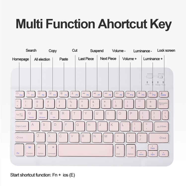 For OPPO Pad 3 / Pad 2 Candy Color Bluetooth Keyboard Leather Case, Round Key with Touchpad(Black)