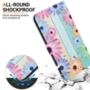 For iPhone 16e Crystal Texture Colored Drawing Leather Phone Case(Sunflowers)