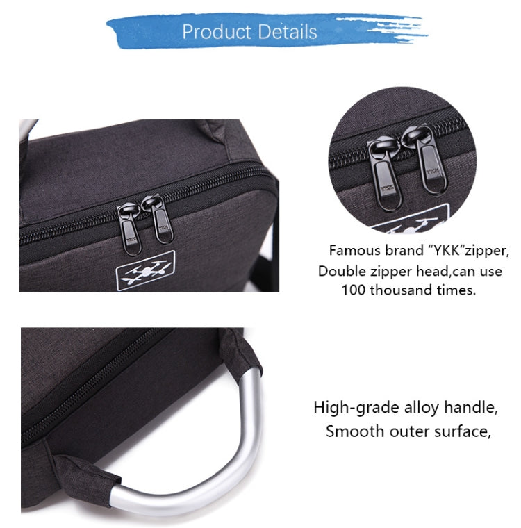 For DJI Mavic Air 2 Water-resistant Drone Shoulder Storage Bag Protective Box(Black)