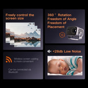 A10 Plus 1280 x 720P 200ANSI Amlogic H713 CPU Android 11.0 Smart Projector, AU Plug(Metal Grey)