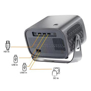 A10 Plus 1280 x 720P 200ANSI Amlogic H713 CPU Android 11.0 Smart Projector, US Plug(Metal Grey)
