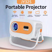 JY325 1280 x 720P 200ANSI Amlogic H713 CPU Android 11.0 Portable Projector, AU Plug(White)