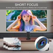 M10 1280 x 720P 200ANSI Amlogic H713 CPU Android 11.0 Smart Projector, EU Plug(White)