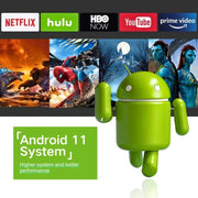 M10 1280 x 720P 200ANSI Amlogic H713 CPU Android 11.0 Smart Projector, AU Plug(White)