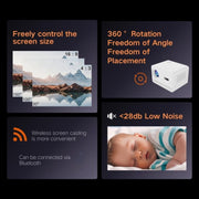 M10 1280 x 720P 200ANSI Amlogic H713 CPU Android 11.0 Smart Projector, AU Plug(White)