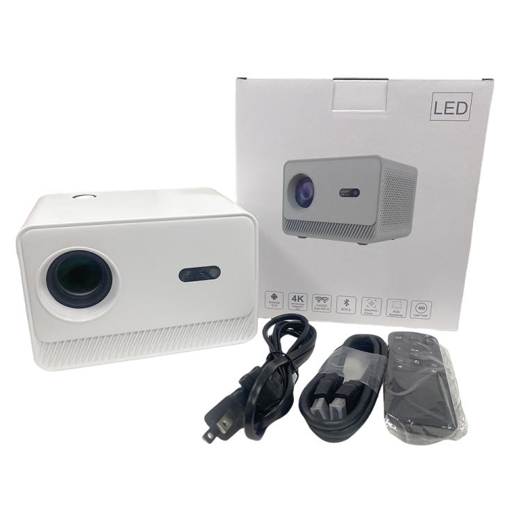 M10 1280 x 720P 200ANSI Amlogic H713 CPU Android 11.0 Smart Projector, UK Plug(White)