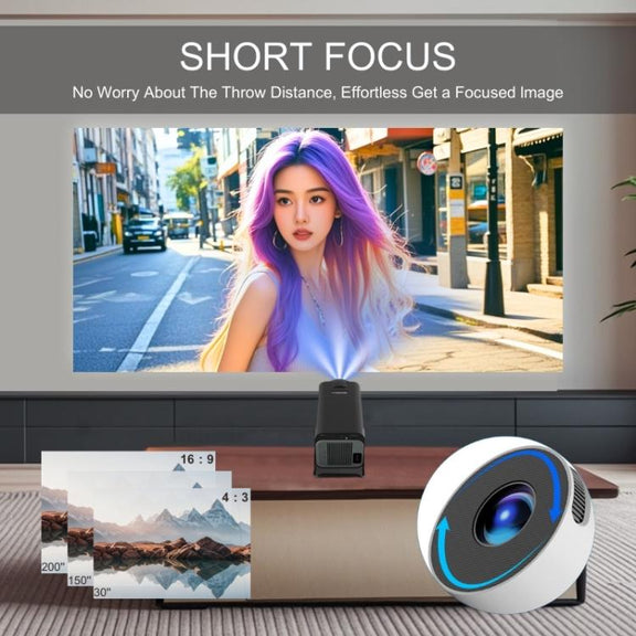 M10 Plus 1280 x 720P 200ANSI Amlogic H713 CPU Android 11 Smart Projector with Bracket, EU Plug(Metal Grey)