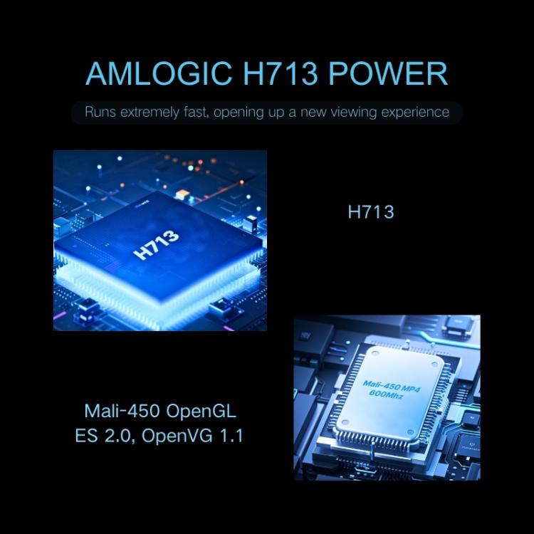 M10 Plus 1280 x 720P 200ANSI Amlogic H713 CPU Android 11 Smart Projector with Bracket, EU Plug(Metal Grey)