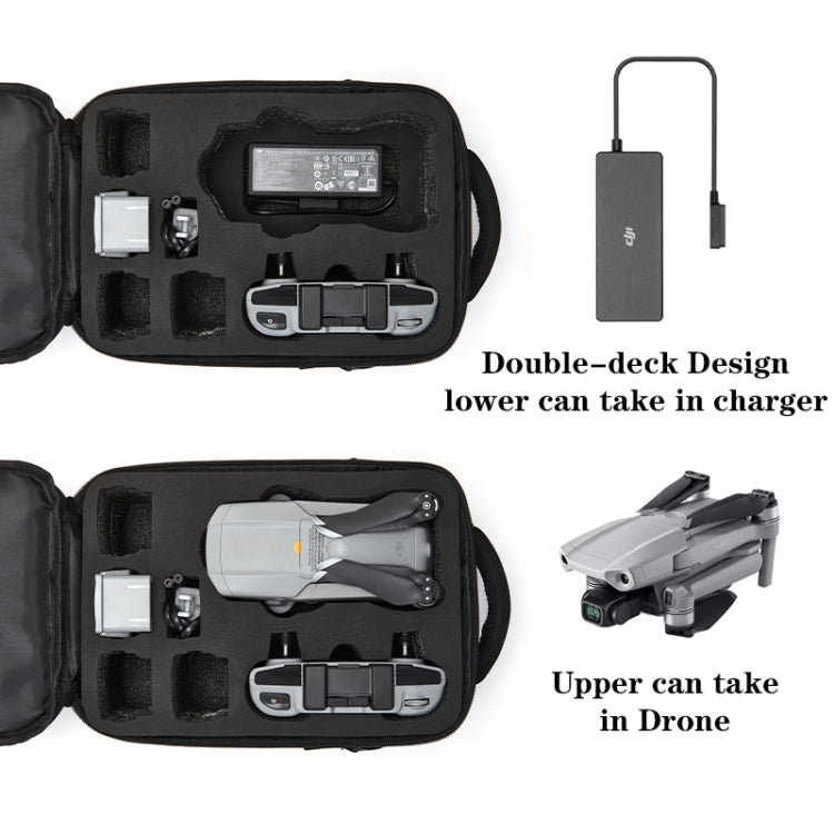 LINGSHI For DJI Mavic Air 2 Heightened Portable Shoulder Storage Bag Protective Box(Black)