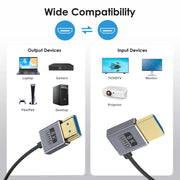 0.7m Coiled Coaxial 8K 48Gbps HDMI 2.1 Cable, Port:Upward Bend