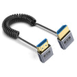 0.7m Coiled Coaxial 8K 48Gbps HDMI 2.1 Cable, Port:Up to Down Elbow - Cable by PMC TechLife | Online Shopping South Africa | PMC TechLife | Buy Now Pay Later Mobicred