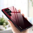 For Samsung Galaxy S25 Ultra 5G Gradient Color Glass Phone Case(Red Black) - free shipping - PMC Jewellery - Order now!