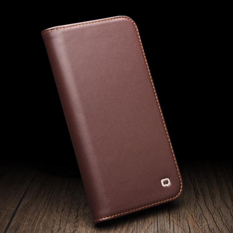 For iPhone 16e QIALINO Classic Gen2 Genuine Leather Phone Case(Brown)