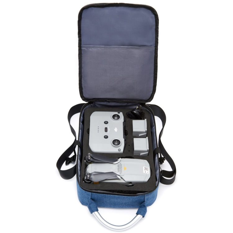 For DJI Mavic Air 2 Portable Oxford Cloth Shoulder Storage Bag Protective Box(Blue Black)