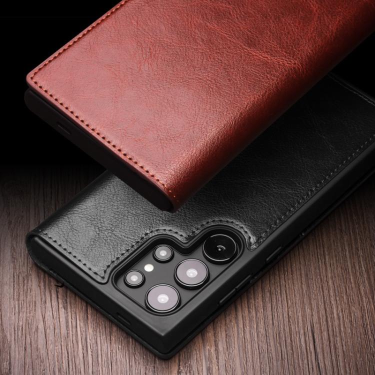 For Samsung Galaxy S25 5G QIALINO Genuine Leather Phone Case(Black)